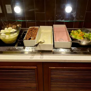 Breakfast Buffet. Fruits, Egg, etc.