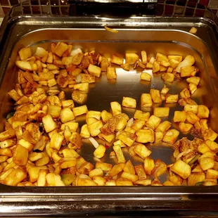 Breakfast Buffet. Potatoes.
