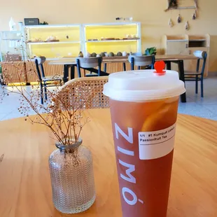 Kumquat lemon passion fruit tea