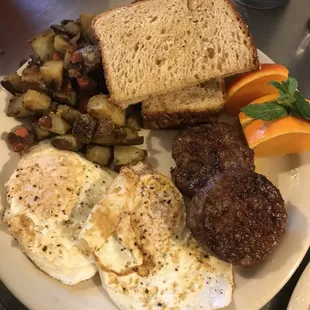 Eggs and sausages