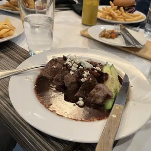 a plate of food on a table