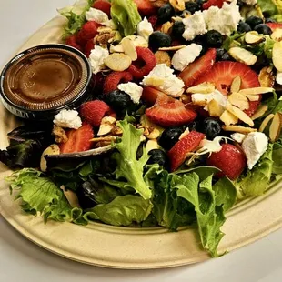 Berry Goat Salad with homemade Balsamic Berry dressing