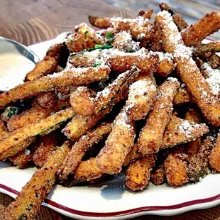 Fried Zucchini Stocks w/Parmesan Cheese &amp; Ranch Dressing