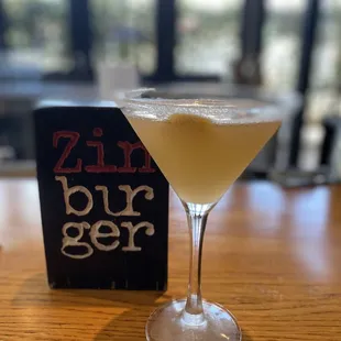 Blood orange lemon drop martini