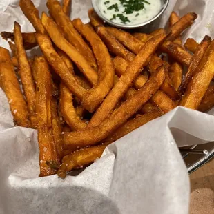 a basket of french fries