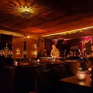 The stage view from our corner booth - 4/2/2024