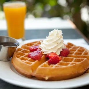 food, waffles