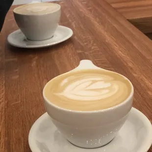 2 caramel oat milk lattes