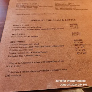 Clark Ferrea wines at Zinc House Farm