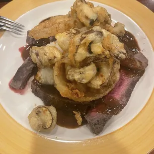 Cast iron seared wagyu flank steak