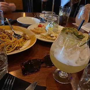 a table full of food