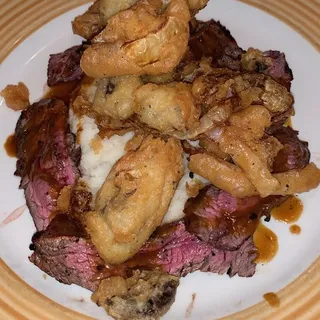 Seared Flank Steak au Poivre