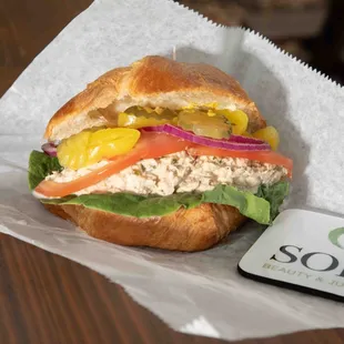 a chicken salad sandwich
