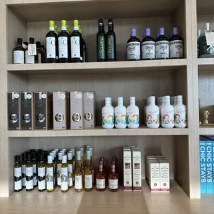 A wide selection of special olive oil