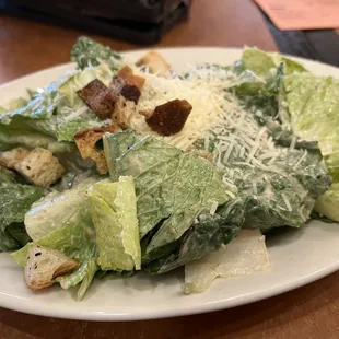 Small portion of Classic Caesar Salad.