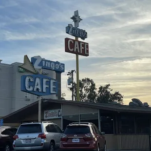 cars parked in front of the building