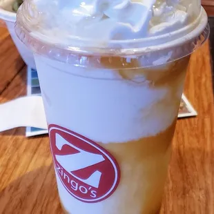 Peach Shake at Zingo's Perrysburg