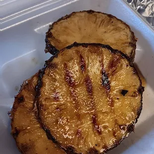 Smoked glazed pineapple
