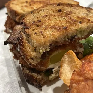 Think BLT but with a fried green tomato--and yes, it was as good as it looked!