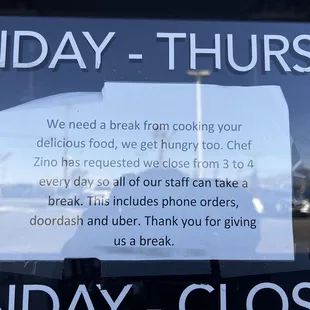 a closed sign