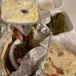 Gyro and dips.