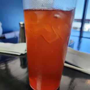 The raspberry lemonade is pretty good.