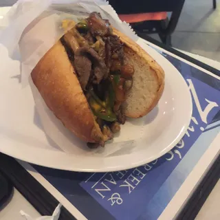 Greek Philly Cheese steak Sandwich