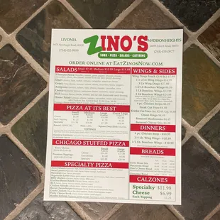 Updated Menu 6/2021