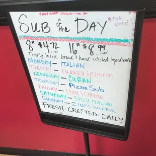 a whiteboard with a list of items on it