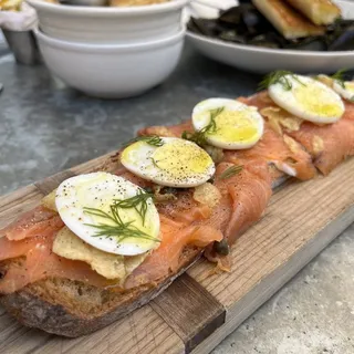 Salmon Toast Breakfast