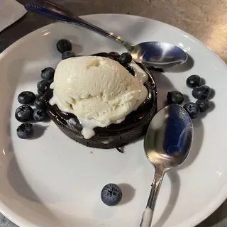 Flourless Chocolate Cake w/ Ice Cream