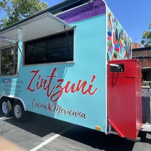 a colorful food truck