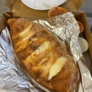 Buffalo chicken stromboli! Delicious!