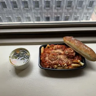 Wedding Soup &amp; Ziti with 2 meatballs