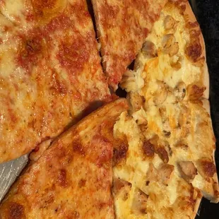 Buffalo Pizza  and Mozzarella Pizza