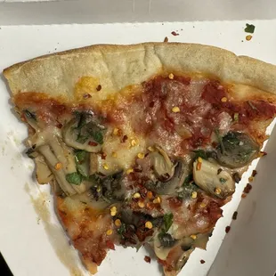 NY style Mushroom and Onion slice So good that I took a bite before taking a picture