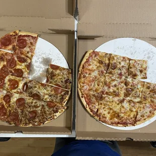 Both pizzas were attacked before I could get a shot off!