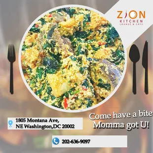dine with us and satisfy our self with yummy.....Egusi soup @ zion kitchen.