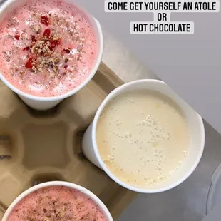 Atole de cereza Atole de Elote y champurrado