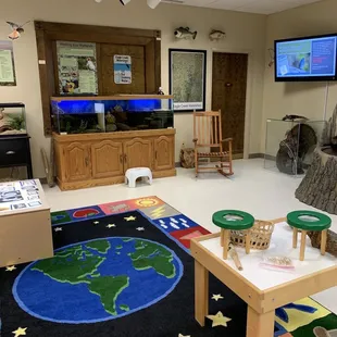 The center with hands on activities.