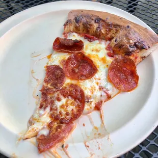 Pepperoni pizza slice