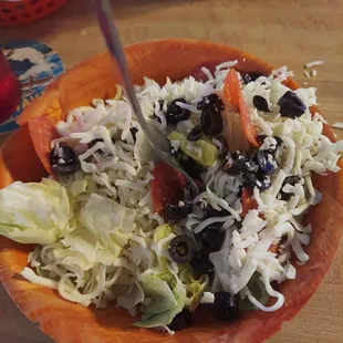 Side salad with ranch