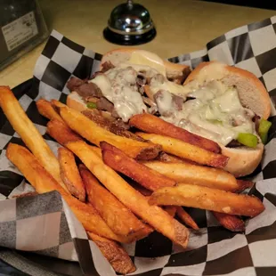 Philly Cheese Steak and handcut fries!