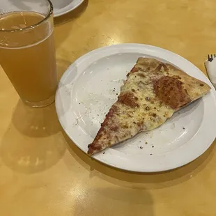 Cheese pizza and blue moon