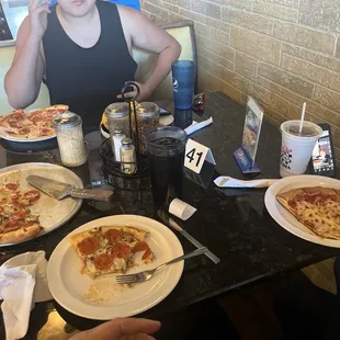 Passing through Omaha! Trying out the local Pizzaria with my sons.