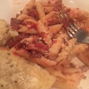 Do not worry..this tastes as bad as it looks.  Feast your eyes on my cold plate of mushy pasta.  Worst pasta I have ever bought