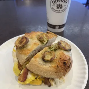 Bacon and Egg on Roll