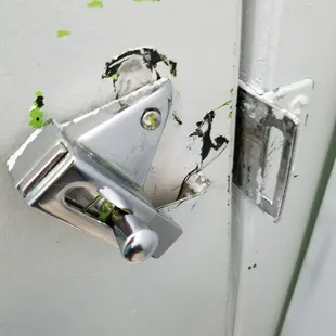 Broken locks on doors