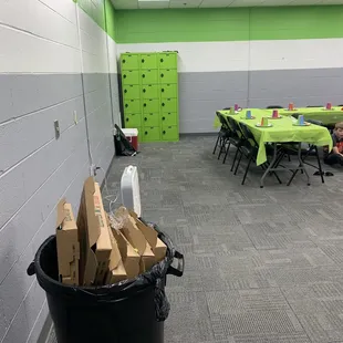Got here for the party, and they didn&apos;t even empty the trash from the previous party