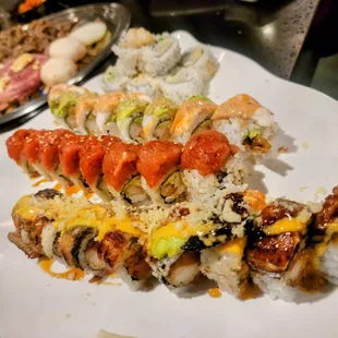 sushi and sashimi, sashimi, sushi, food